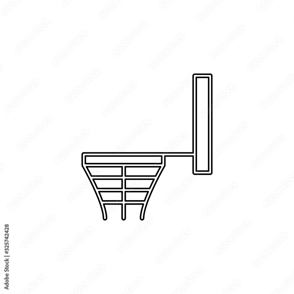 Aufkleber basketball basket icon. simple thin line, outline vector of web icons for ui and ux, website or mobi