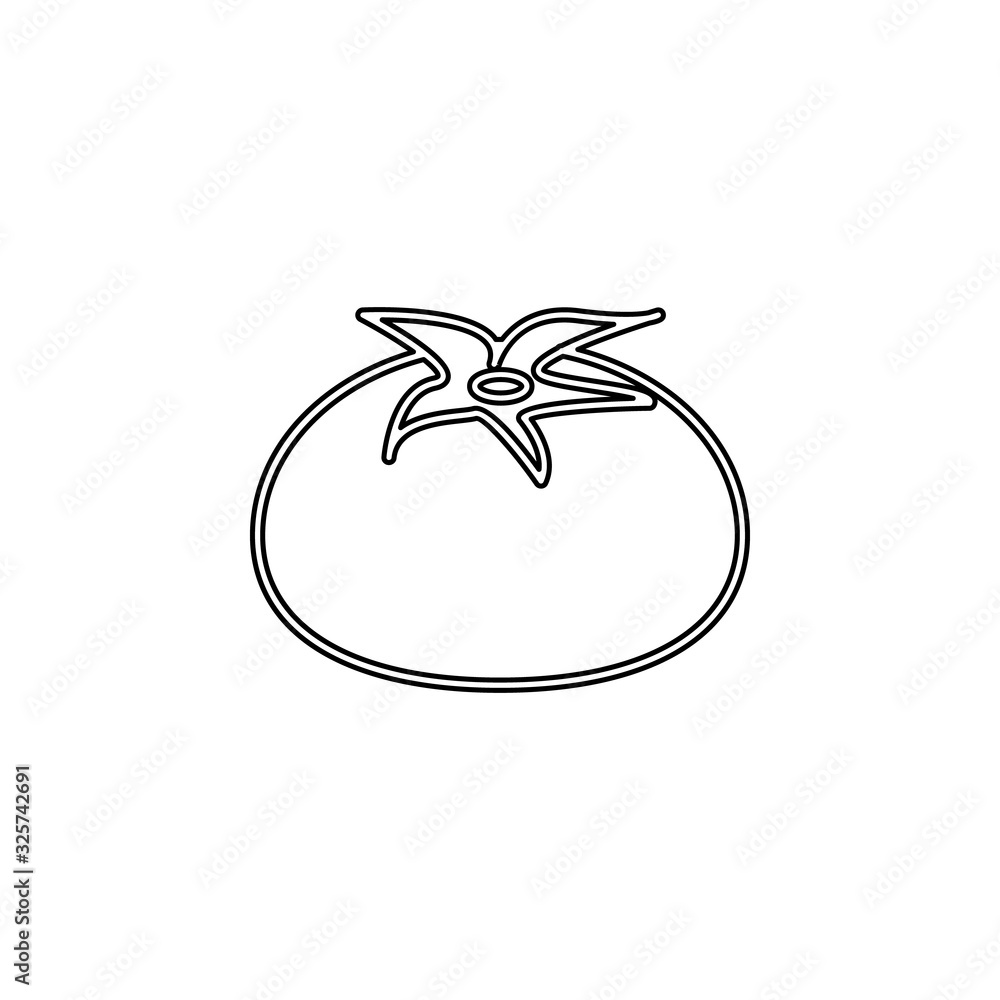 Poster a tomato icon. simple thin line, outline vector of web icons for ui and ux, website or mobile applic