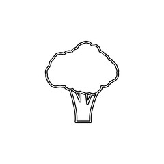 broccoli icon. Simple thin line, outline vector of web icons for ui and ux, website or mobile application