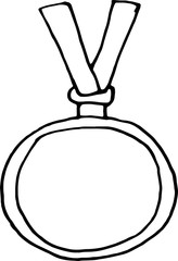 award medal there is a place for the inscription coloring vector illustration