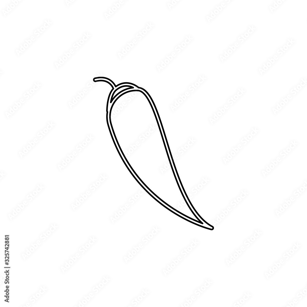 Poster chilli pepper icon. simple thin line, outline vector of web icons for ui and ux, website or mobile a