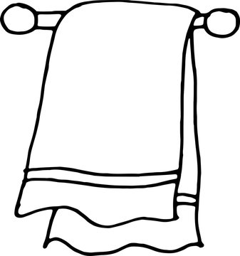 recommend clip art: towel holders for coloring book vector illustration