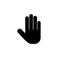 Stop icon isolated on white background. Hand symbol. Hand icon vector