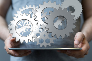 gear Technology setting concept background.