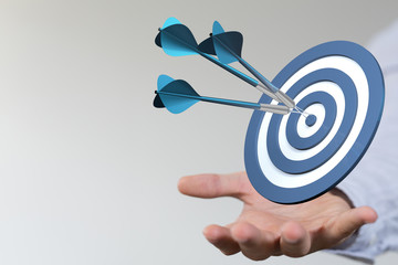 dart target arrow hitting on bullseye which is the ultimate goal that everyone wants.