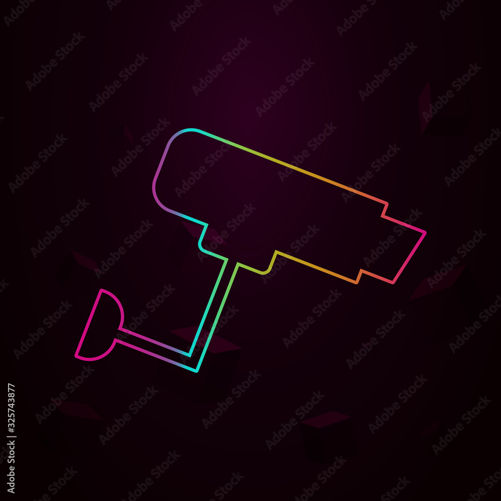 Aufkleber surveillance camera nolan style icon. simple thin line, outline vector of web icons for ui and ux, w