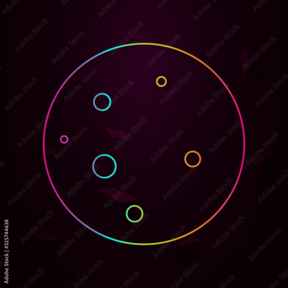 Poster moon nolan style icon. simple thin line, outline vector of web icons for ui and ux, website or mobil