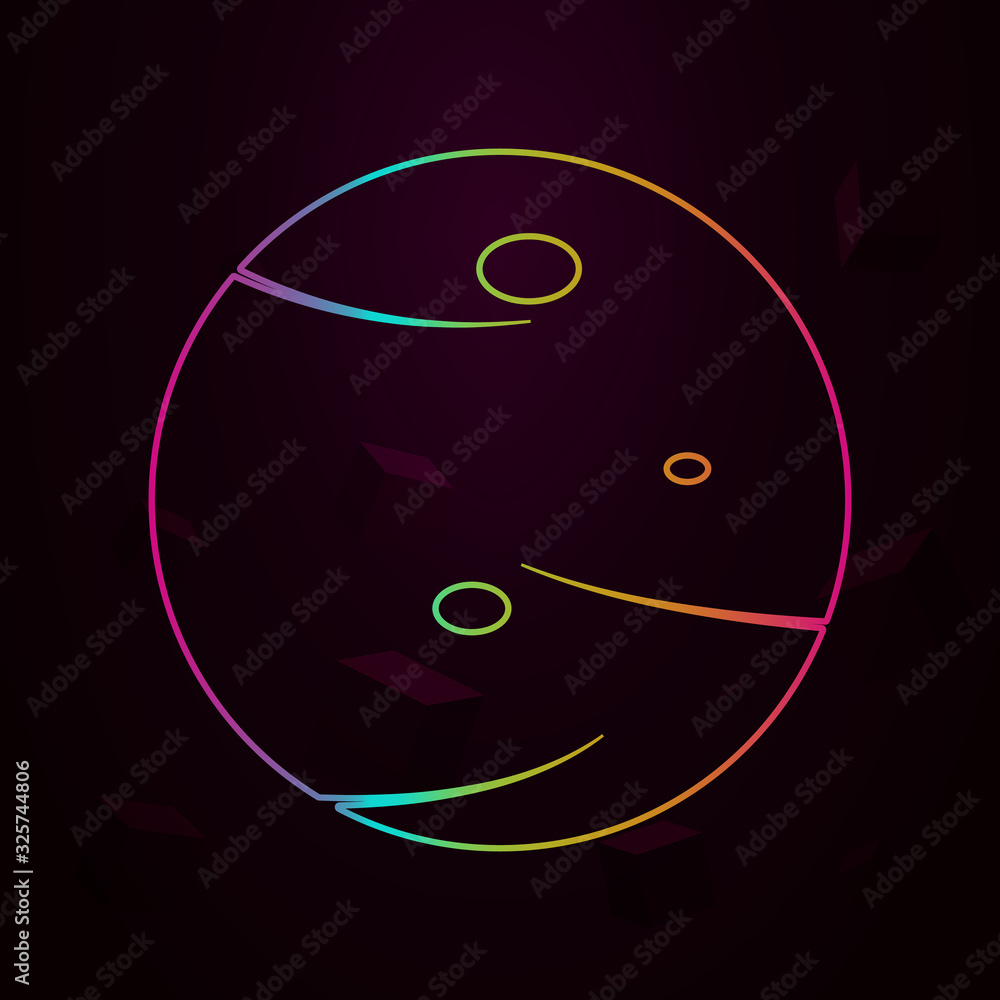 Aufkleber planet nolan style icon. simple thin line, outline vector of web icons for ui and ux, website or mob