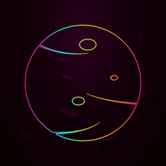 planet nolan style icon. Simple thin line, outline vector of web icons for ui and ux, website or mobile application