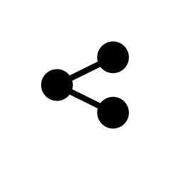 Share icon isolated on white background. Share vector icon