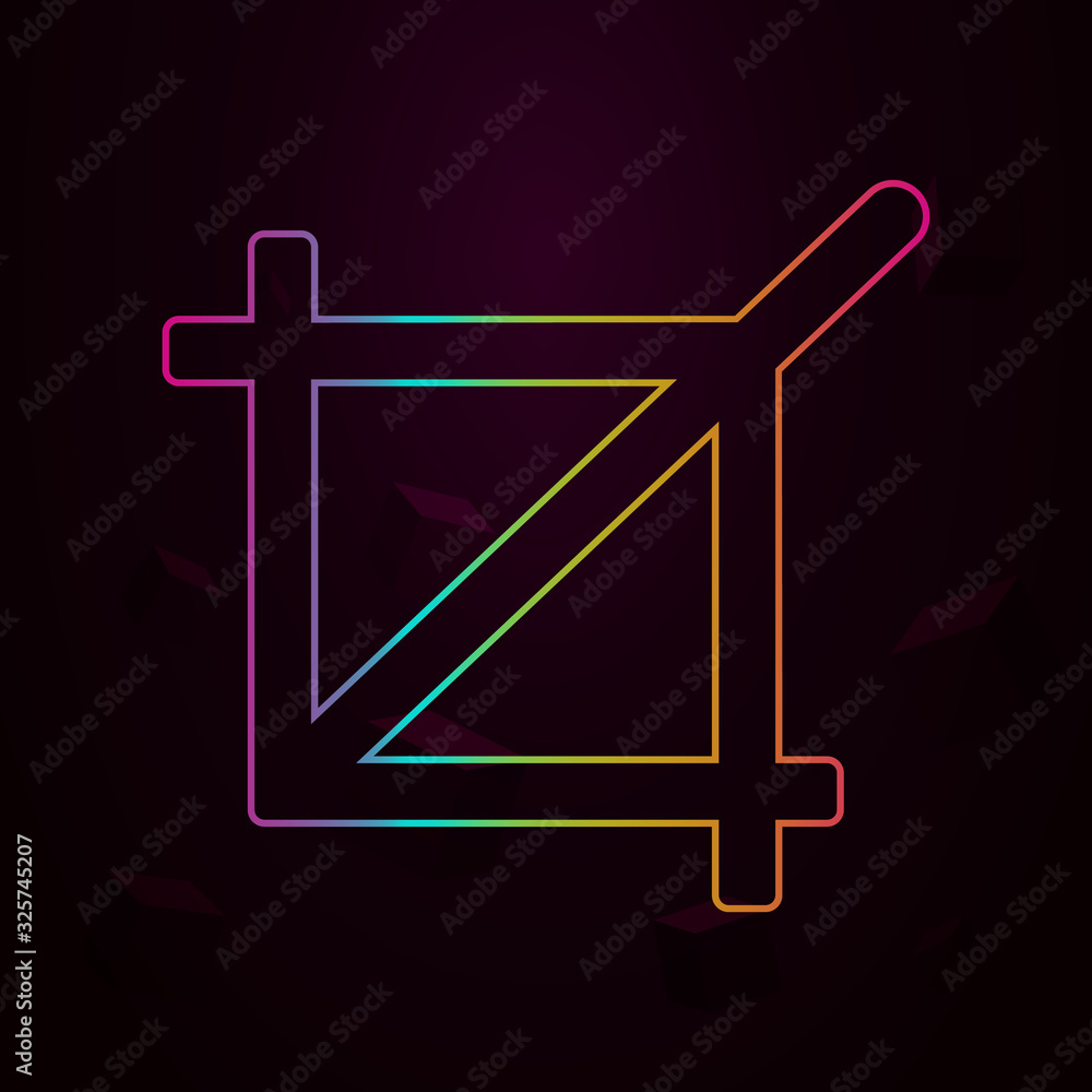 Poster angle increase sign nolan style icon. simple thin line, outline vector of web icons for ui and ux, w