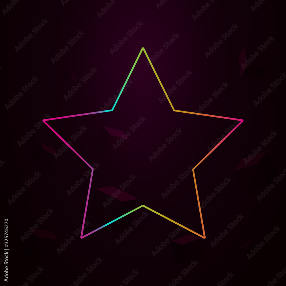 Aufkleber five-pointed star nolan style icon. simple thin line, outline vector of web icons for ui and ux, web
