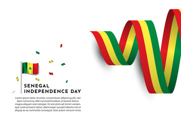 Senegal independence Day Background Vector Illustration Template Design