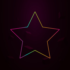 five-pointed star nolan style icon. Simple thin line, outline vector of web icons for ui and ux, website or mobile application