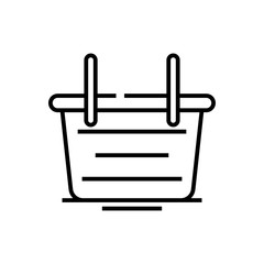 Consumer basket line icon, concept sign, outline vector illustration, linear symbol.