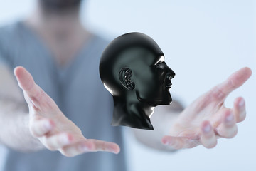 Mind, brain power and energy concept.