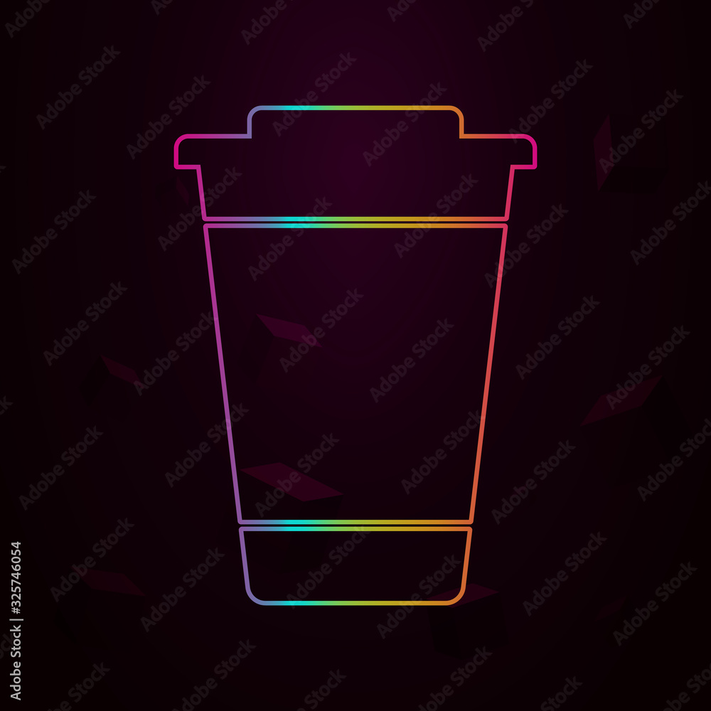 Aufkleber plastic cup nolan style icon. simple thin line, outline vector of web icons for ui and ux, website o