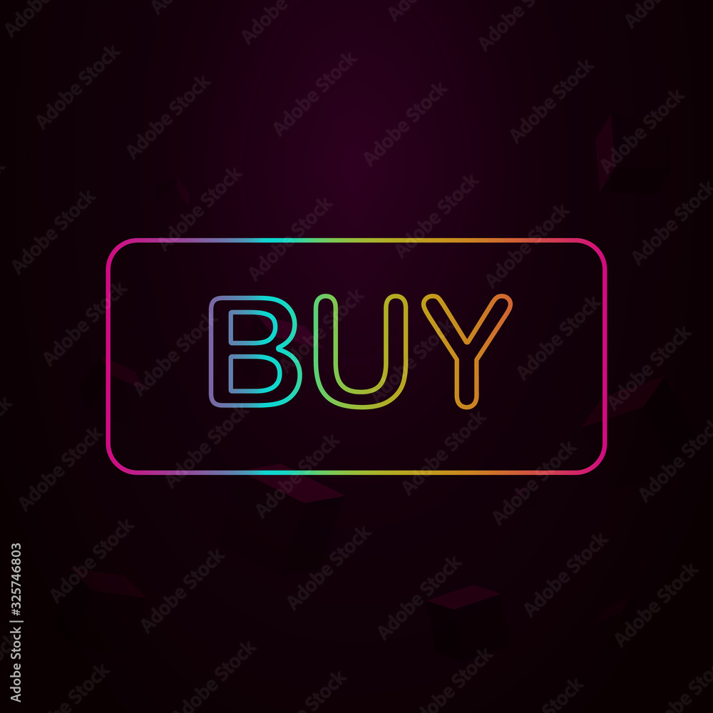 Poster buy button nolan style icon. simple thin line, outline vector of web icons for ui and ux, website or
