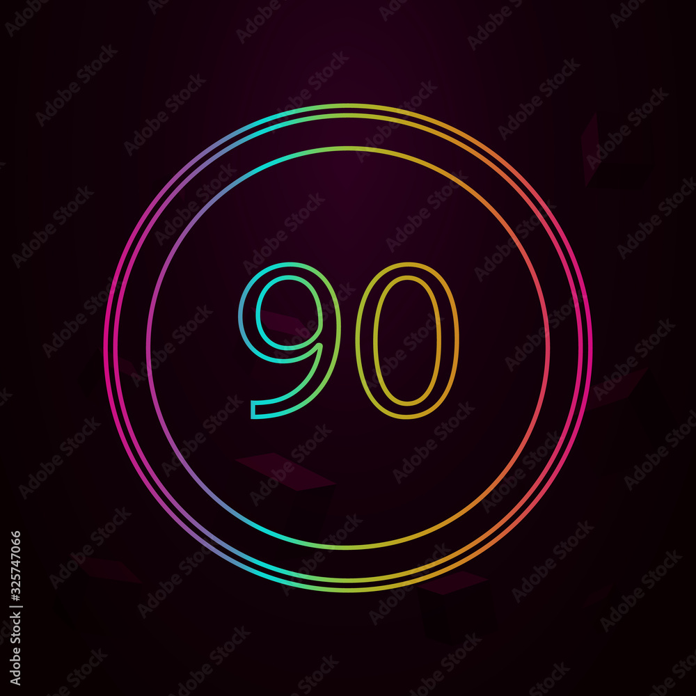 Poster speed limit nolan style icon. simple thin line, outline vector of web icons for ui and ux, website o