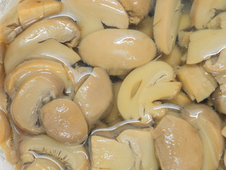 Mushrooms champignon,Closeup Sliced mushrooms background,Fresh cut mushrooms