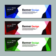 Vektor abstrak desain geometris banner web template. Desain modern.