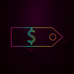 dollar tag nolan style icon. Simple thin line, outline vector of web icons for ui and ux, website or mobile application