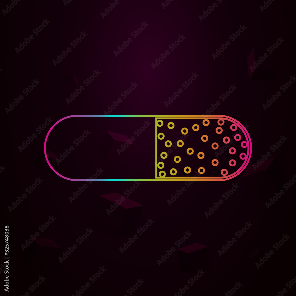 Aufkleber pill nolan style icon. simple thin line, outline vector of web icons for ui and ux, website or mobil