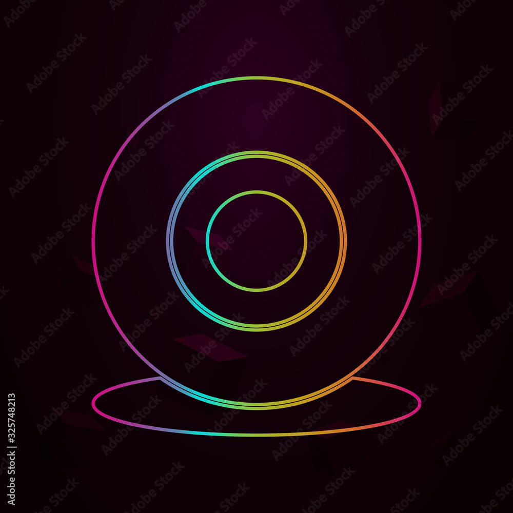 Aufkleber webcam nolan style icon. simple thin line, outline vector of web icons for ui and ux, website or mob