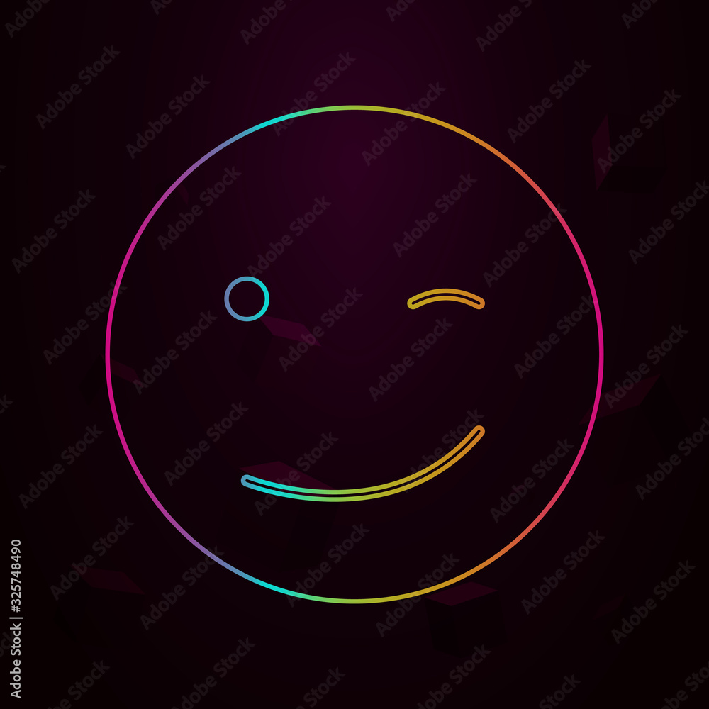 Aufkleber smiley nolan style icon. simple thin line, outline vector of web icons for ui and ux, website or mob