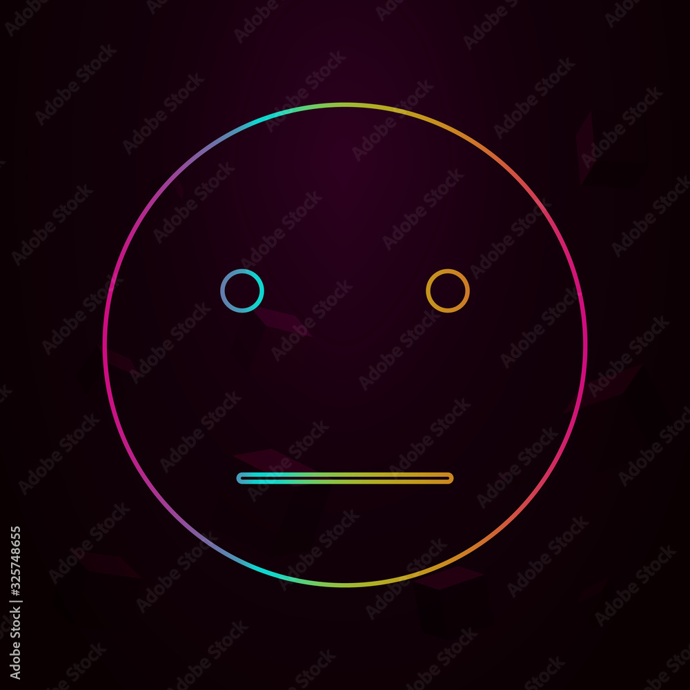 Poster sad smiley nolan style icon. simple thin line, outline vector of web icons for ui and ux, website or