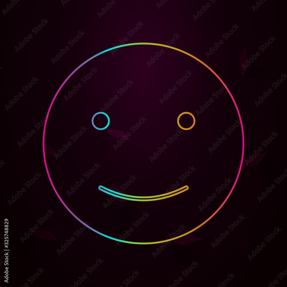 Poster joyful smiley nolan style icon. simple thin line, outline vector of web icons for ui and ux, website
