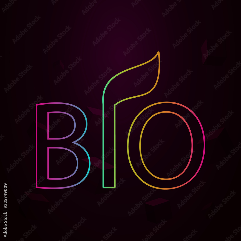 Aufkleber bio products nolan style icon. simple thin line, outline vector of web icons for ui and ux, website 