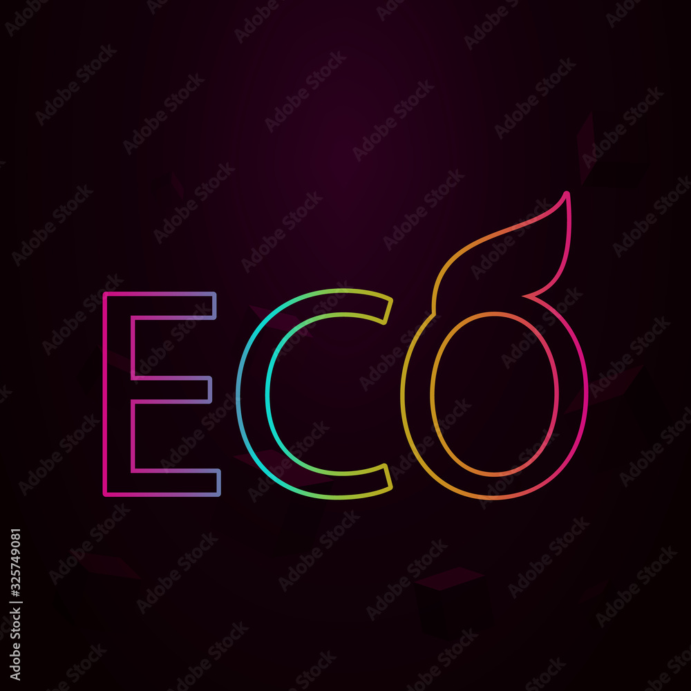 Poster eco products nolan style icon. simple thin line, outline vector of web icons for ui and ux, website 