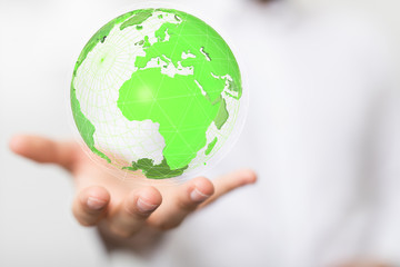 digital earth connection concept 3d.