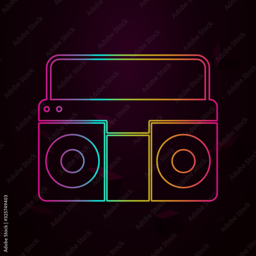Aufkleber record player nolan style icon. simple thin line, outline vector of web icons for ui and ux, website
