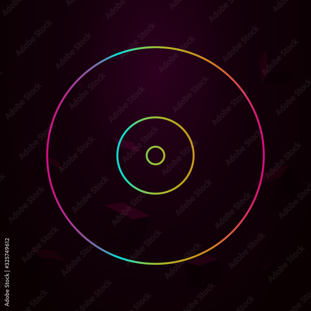 Poster musical plate nolan style icon. simple thin line, outline vector of web icons for ui and ux, website