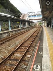 Fototapeta na wymiar Japan train station