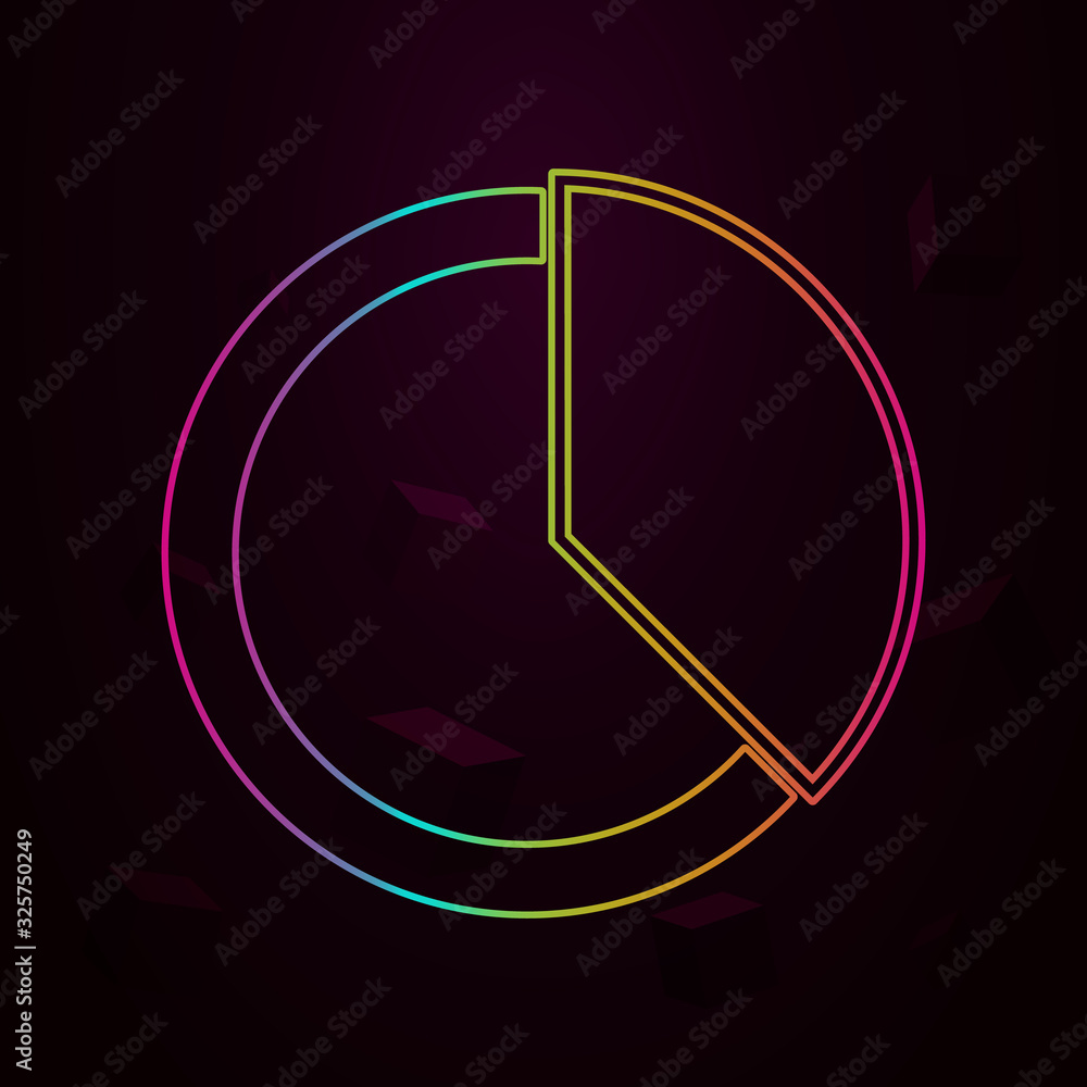 Poster pie chart nolan style icon. simple thin line, outline vector of web icons for ui and ux, website or 