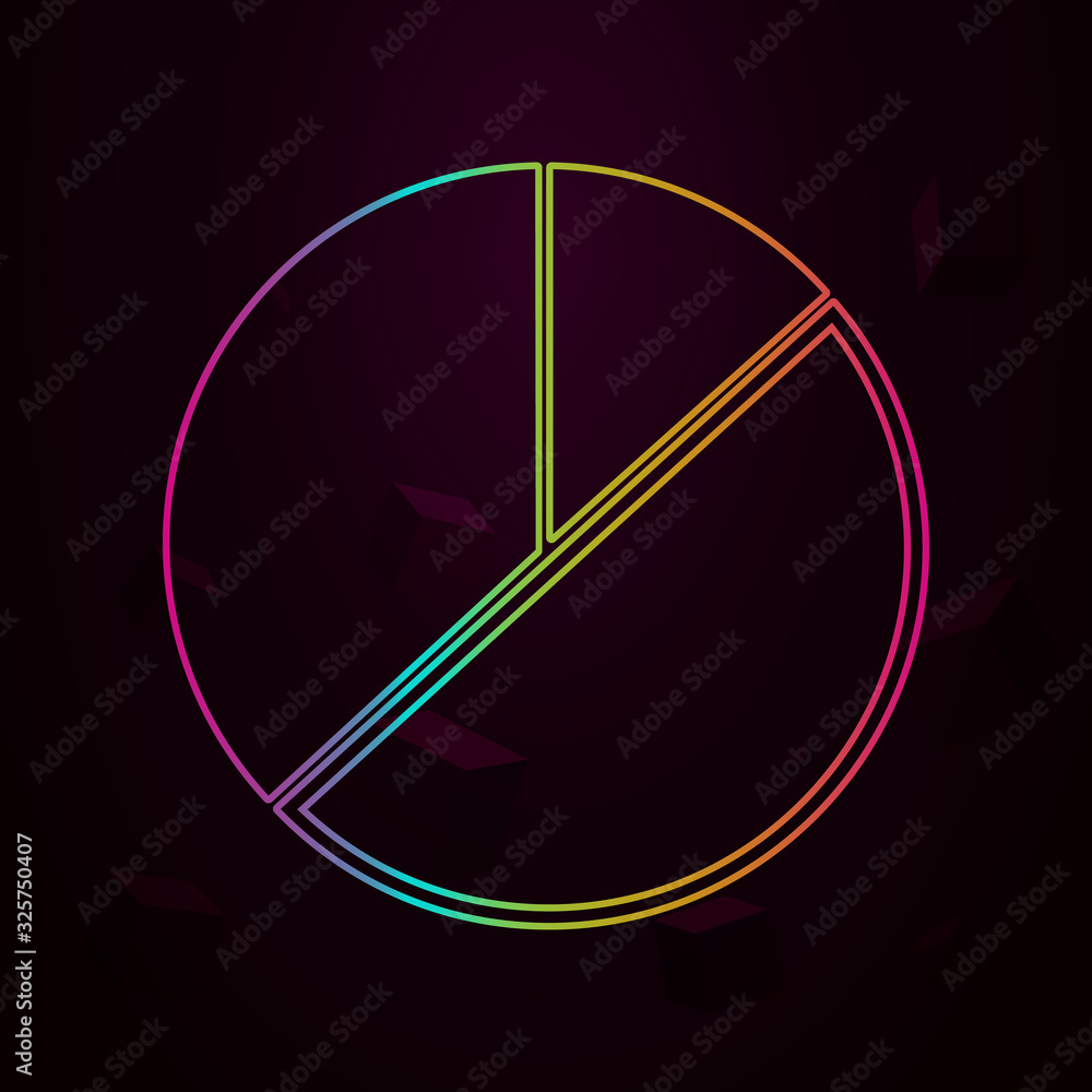 Poster pie chart nolan style icon. simple thin line, outline vector of web icons for ui and ux, website or 