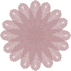 pink rose star flower motif