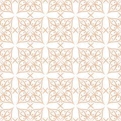 Fototapeta premium Floral beige and white seamless pattern. Background with flowers