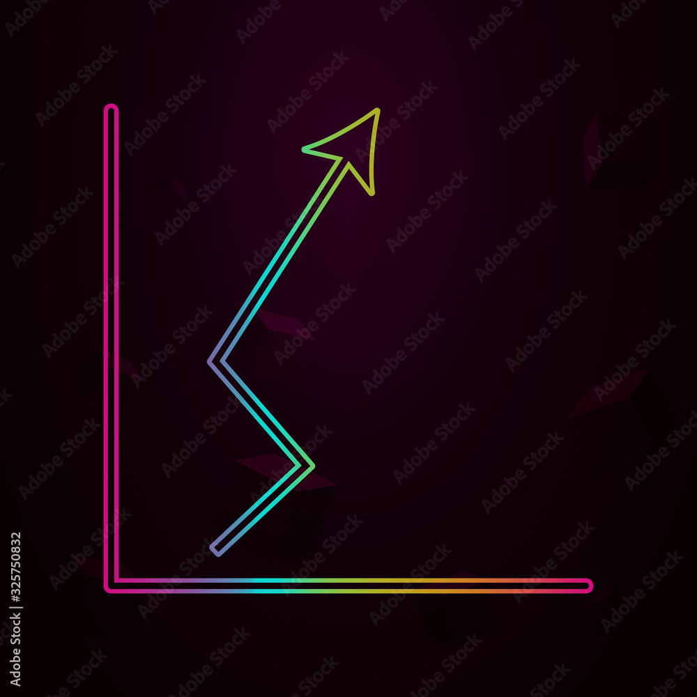 Poster growth chart nolan style icon. simple thin line, outline vector of web icons for ui and ux, website 