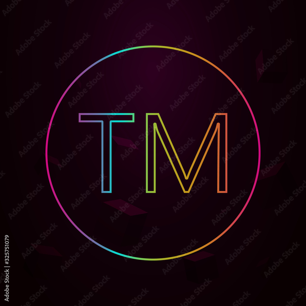 Poster trade mark nolan style icon. simple thin line, outline vector of web icons for ui and ux, website or