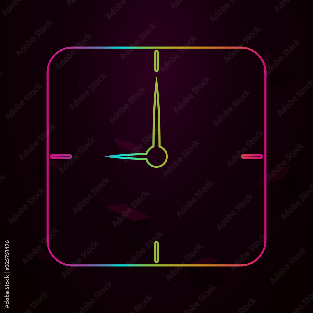 Poster clock for wall nolan style icon. simple thin line, outline vector of web icons for ui and ux, websit