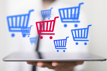 Add To Cart Internet Web Store Buy Online E-Commerce concept.