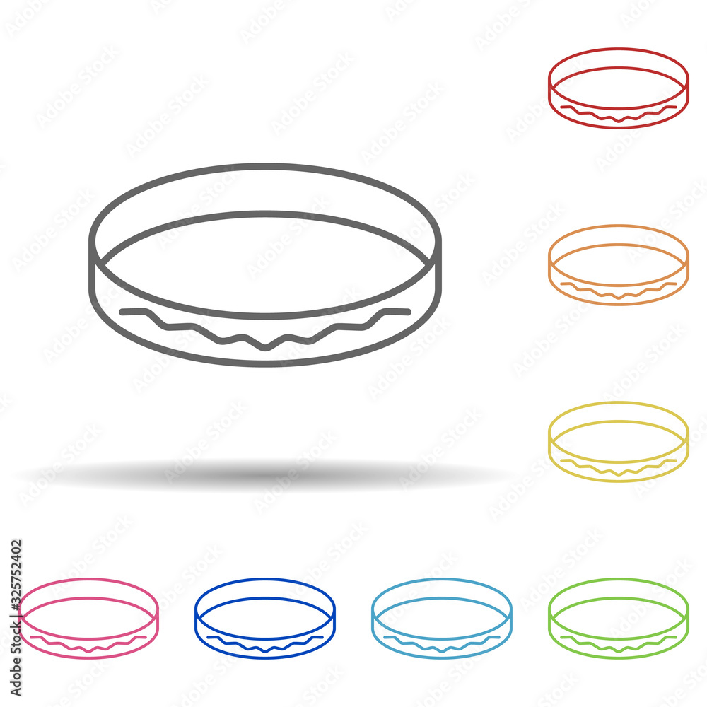 Aufkleber ring in multi color style icon. simple thin line, outline vector of woman accessories icons for ui a