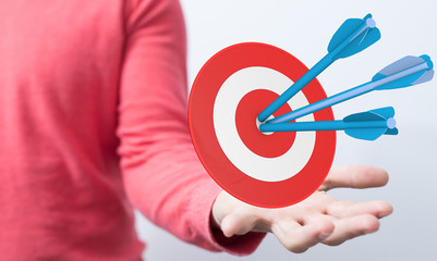 dart target arrow hitting on bullseye which is the ultimate goal that everyone wants.