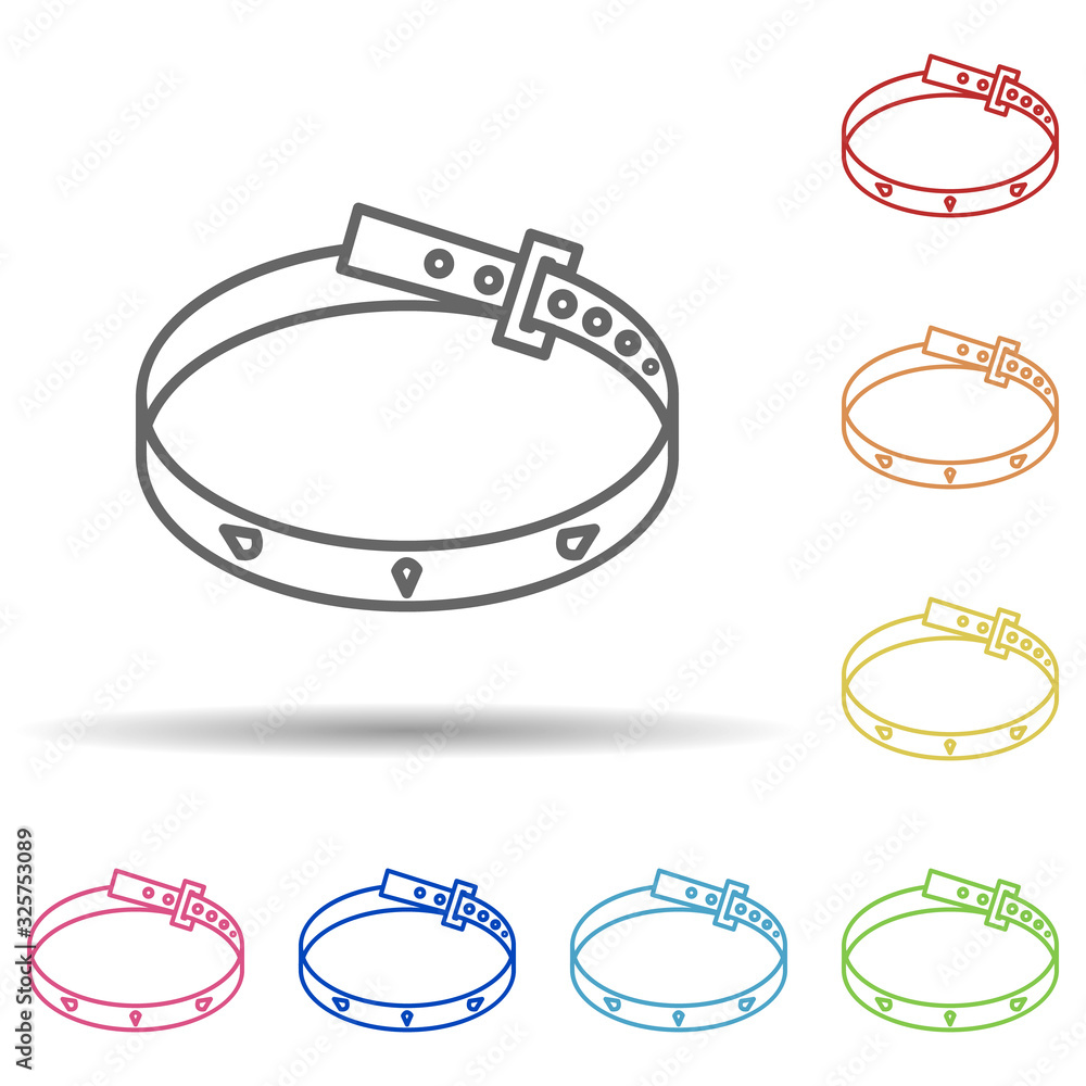 Poster belt in multi color style icon. simple thin line, outline vector of woman accessories icons for ui a