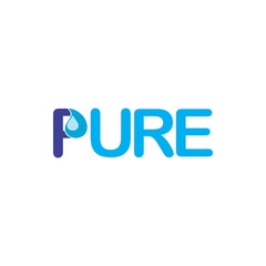 Fototapeta premium Pure water drop logo design vector
