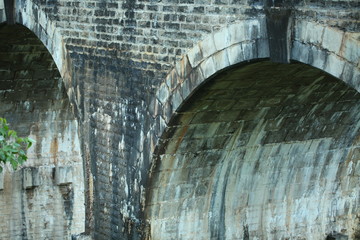 texture old stone gray brick train bridge